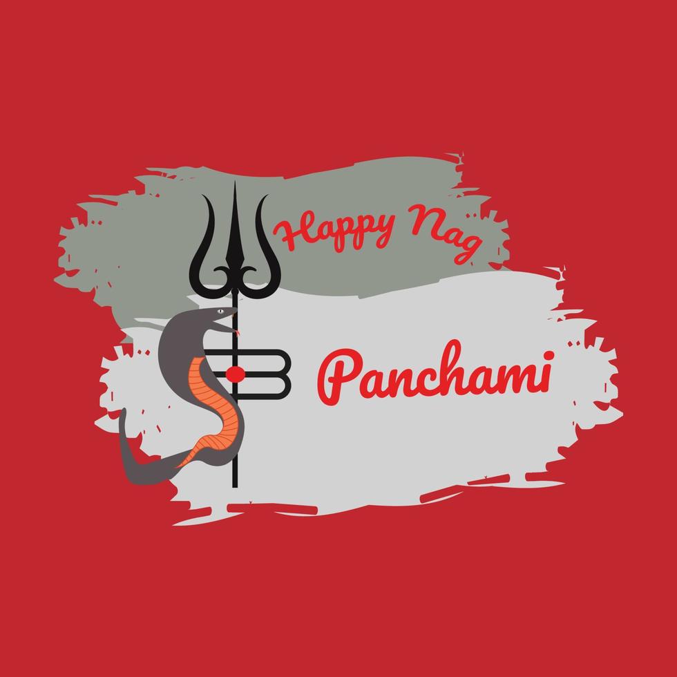Nag Panchami, Happy nag Panchami ew with nag Free Vector