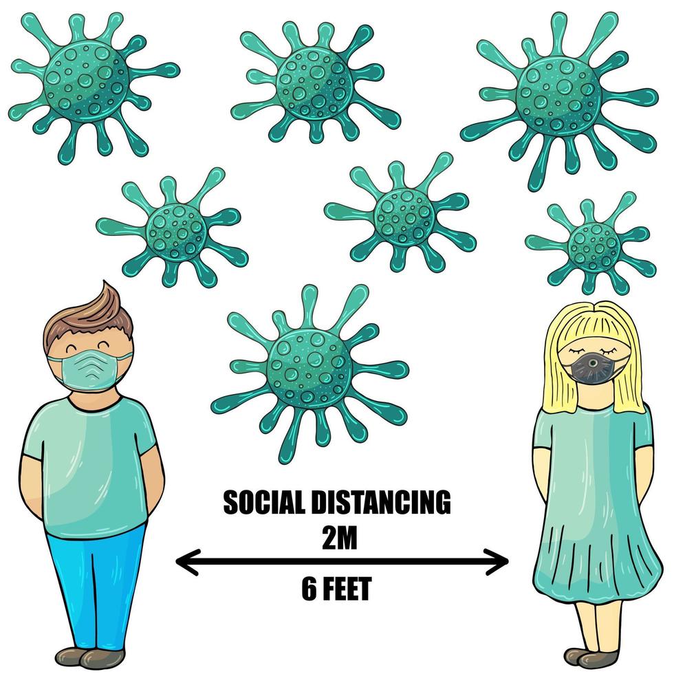 Coronavirus. Vector illustration of the problem of coronavirus