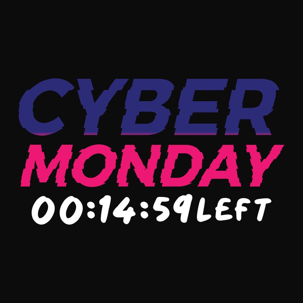 Cyber Monday, Cyber Monday Typography  T-Shirt print free vector