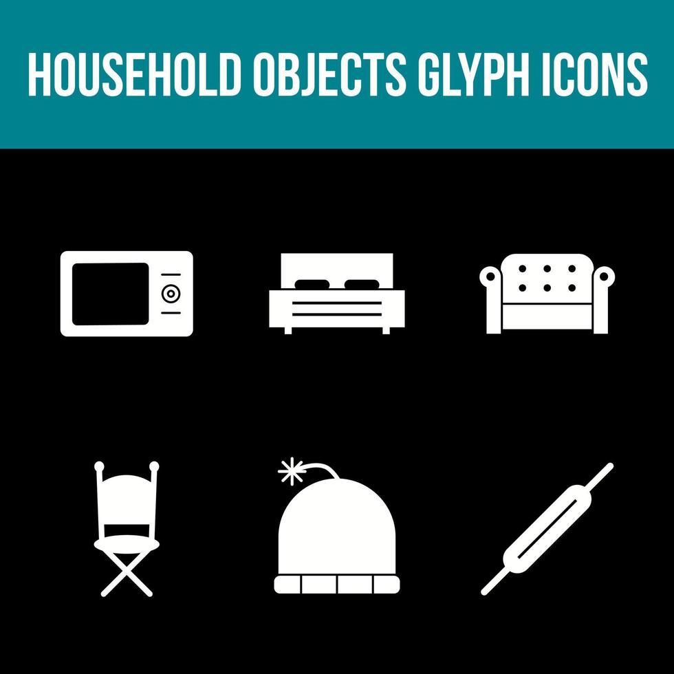 Unique Household Objects Vector Icon Set