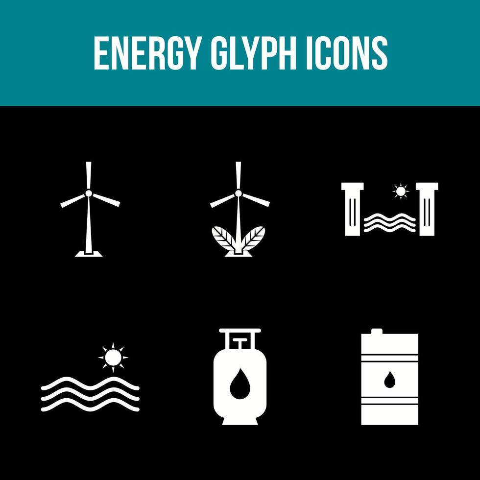 Beautiful Unique Energy Vector Icon Set