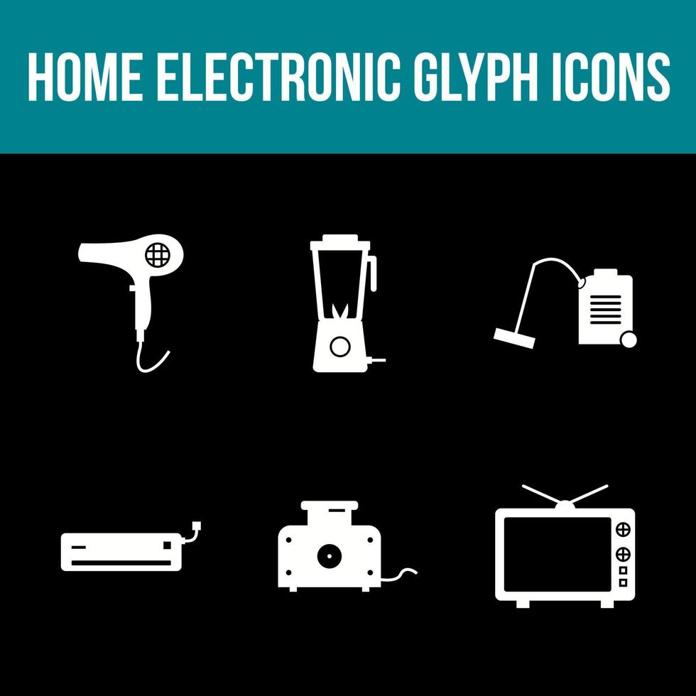 Unique Home electronics Vector Icon Set