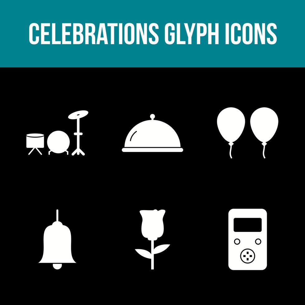 6 Celebration Vector Icon Set