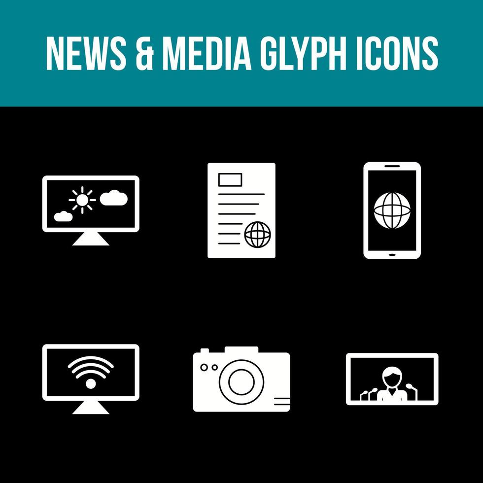 Unique News and Media Vector Icon Set
