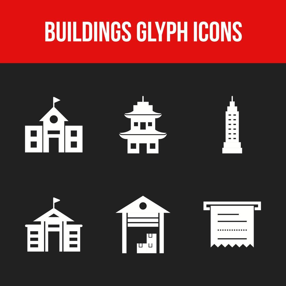 6 Business icons for personal and commercial use vector