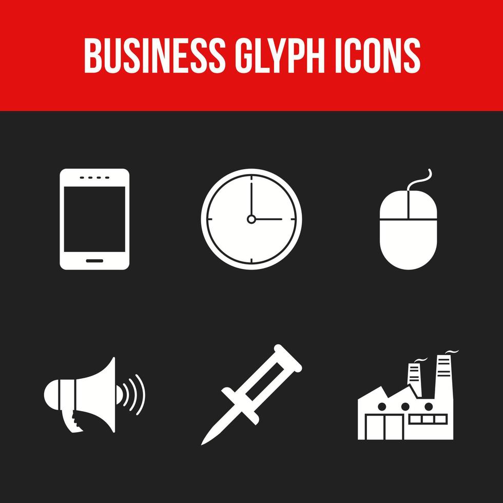 6 Unique vector icons in oe set