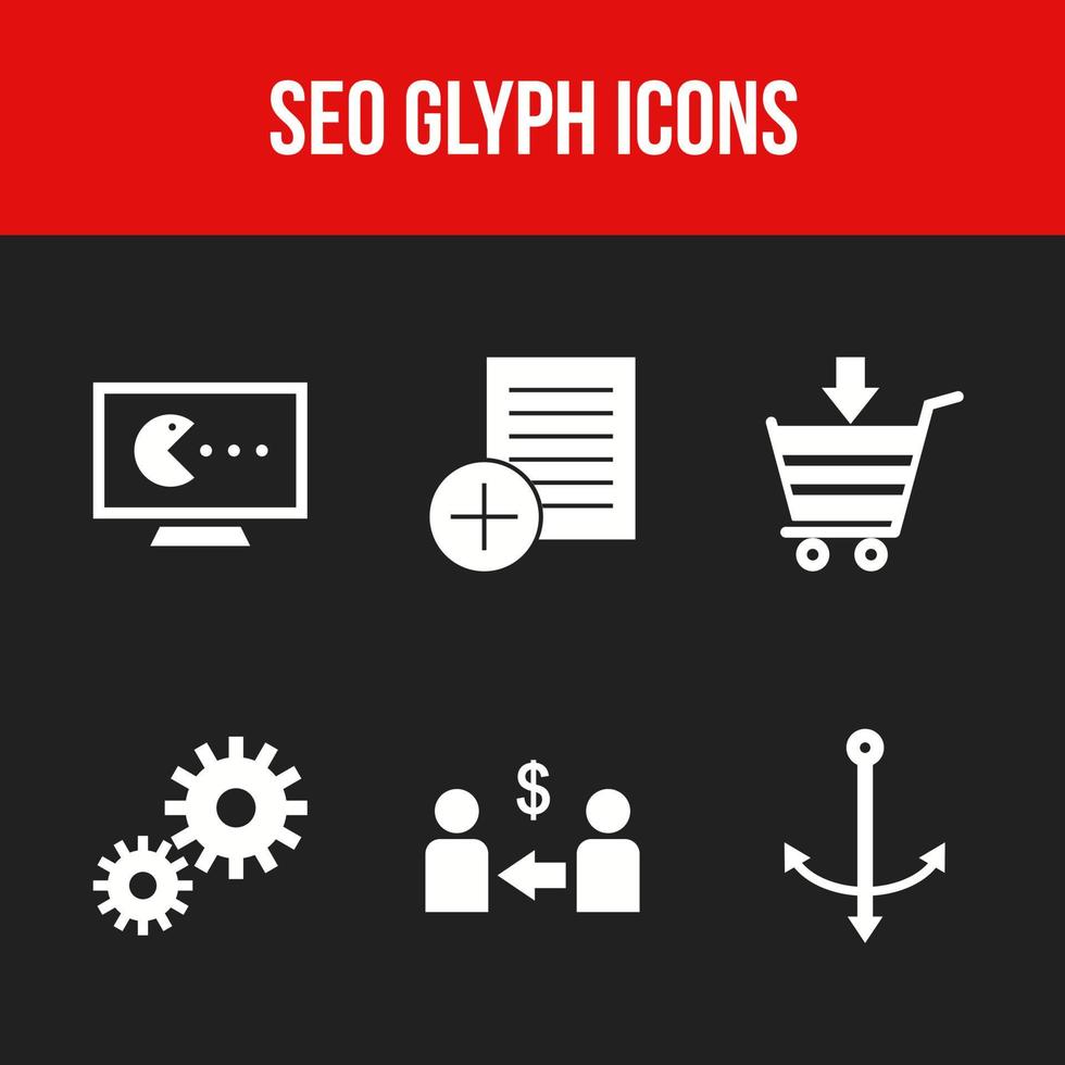 conjunto de iconos de seo para uso personal y comercial vector