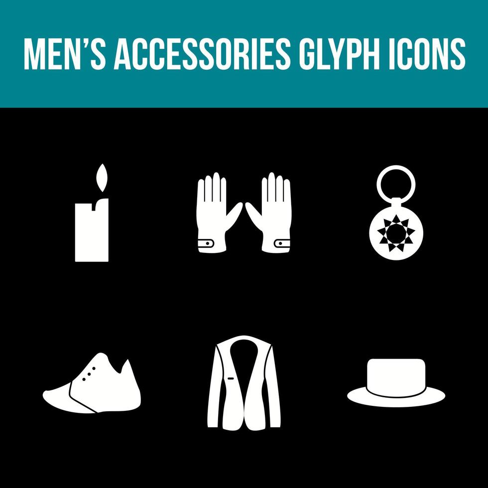 Men's Accessories Vector Icon Set