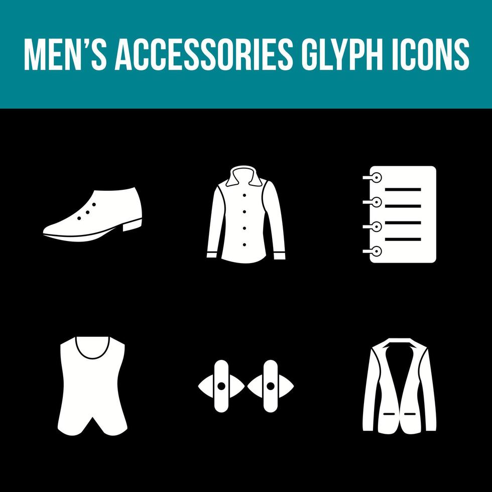 Men's Accessories Vector Icon Set