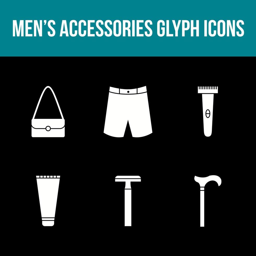 Men's Accessories Vector Icon Set