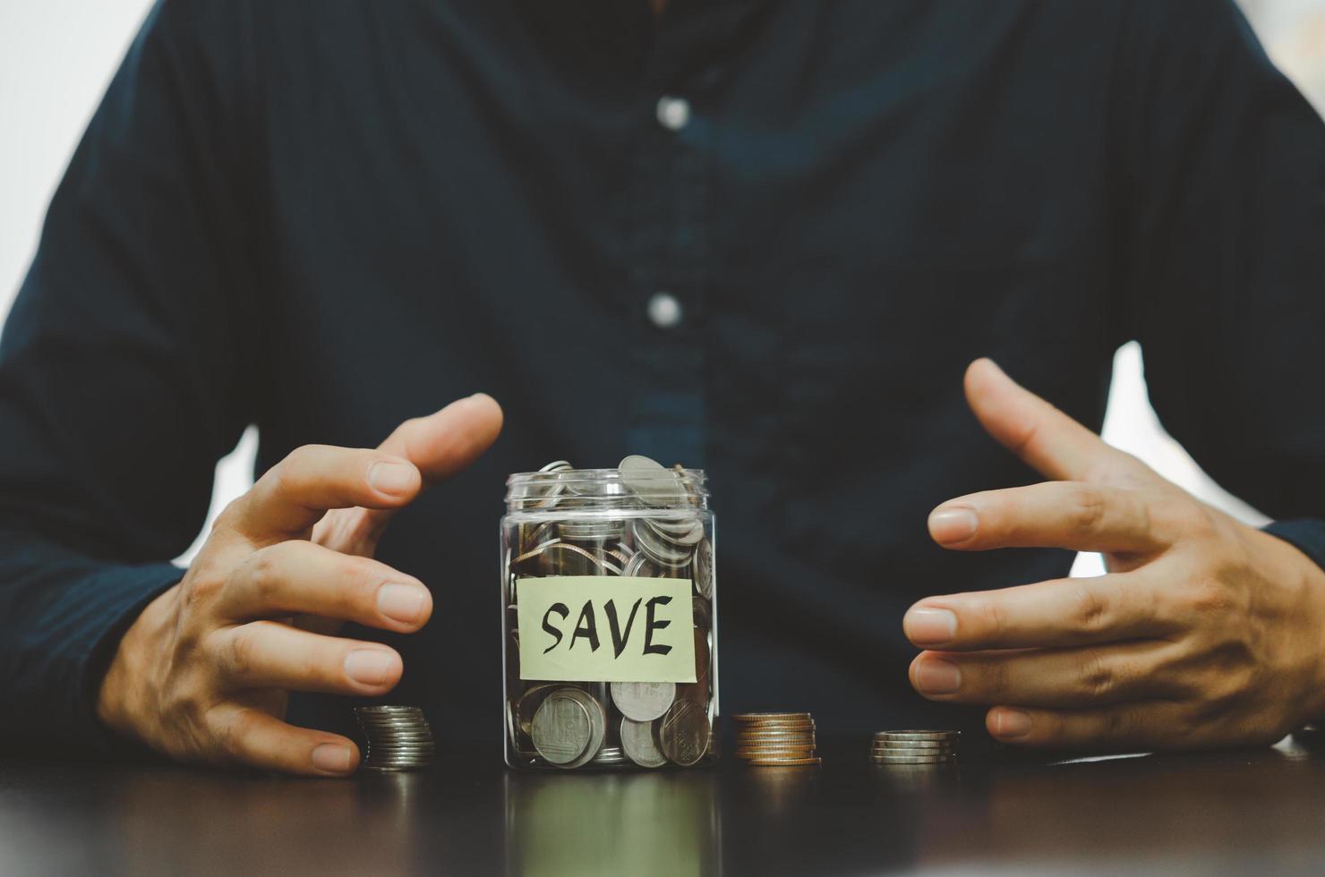 businessman with saving money photo