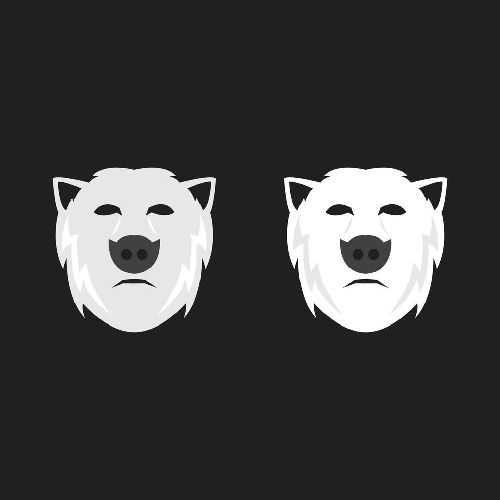 bear head logo is suitable for a brand logo or a company vector