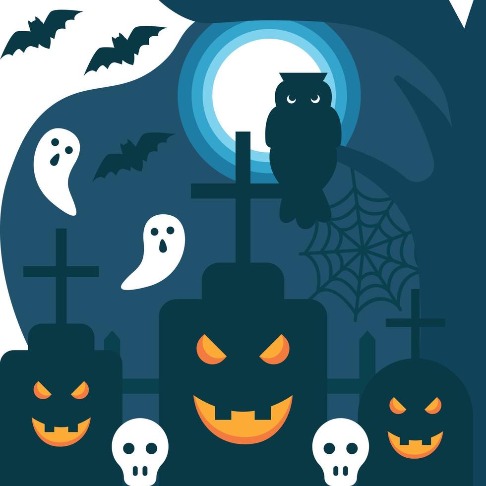 halloween related illustrations vector