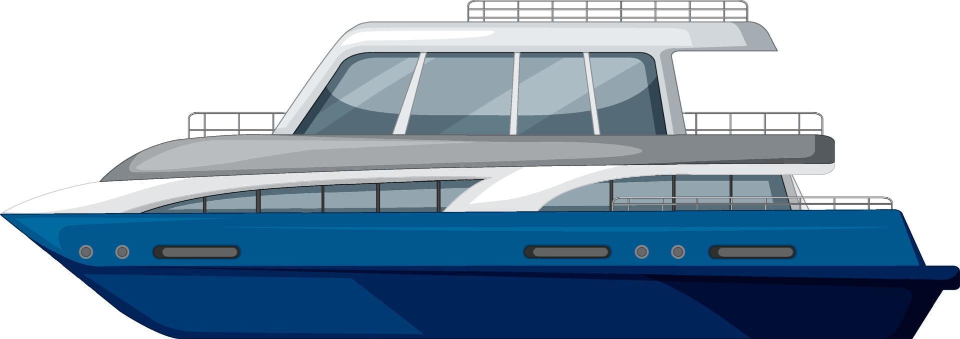 Isolated yacht ship on white background vector