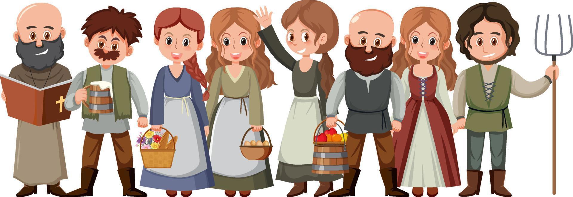 Medieval Peasants Clipart