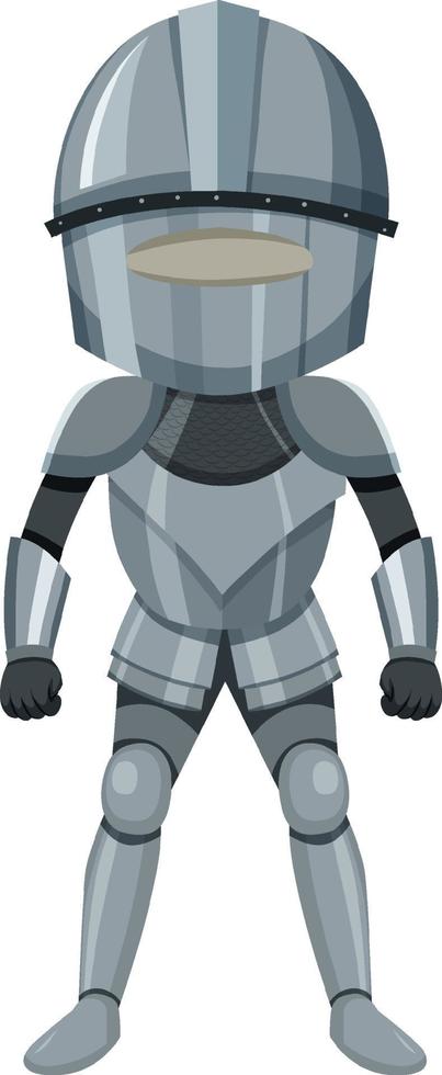 Knight cartoon character on white background vector