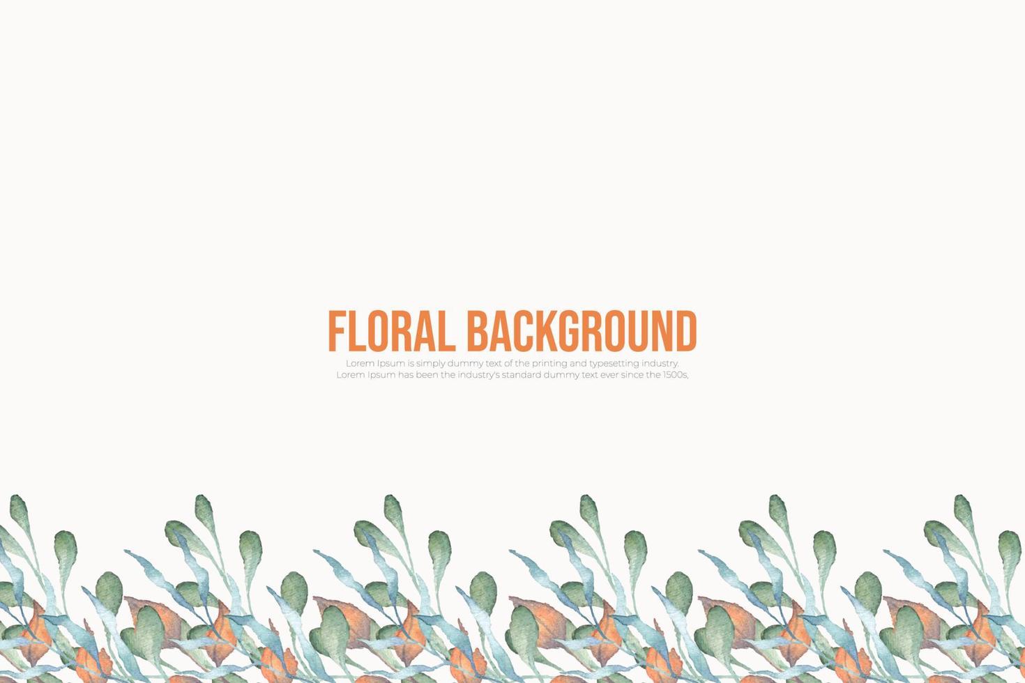 Watercolor floral background free vector