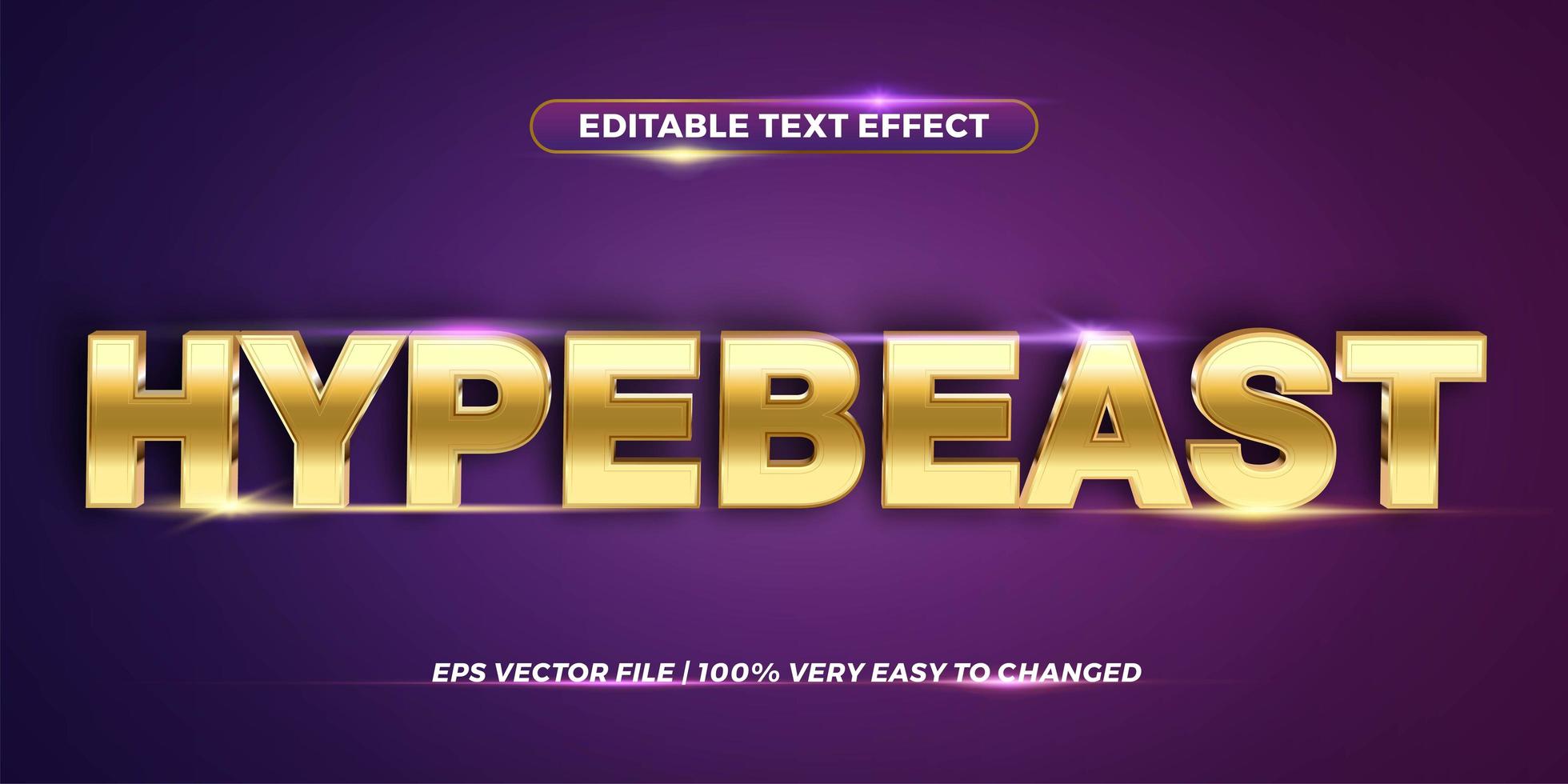 Editable text effect - Hypebeast text style mockup concept vector