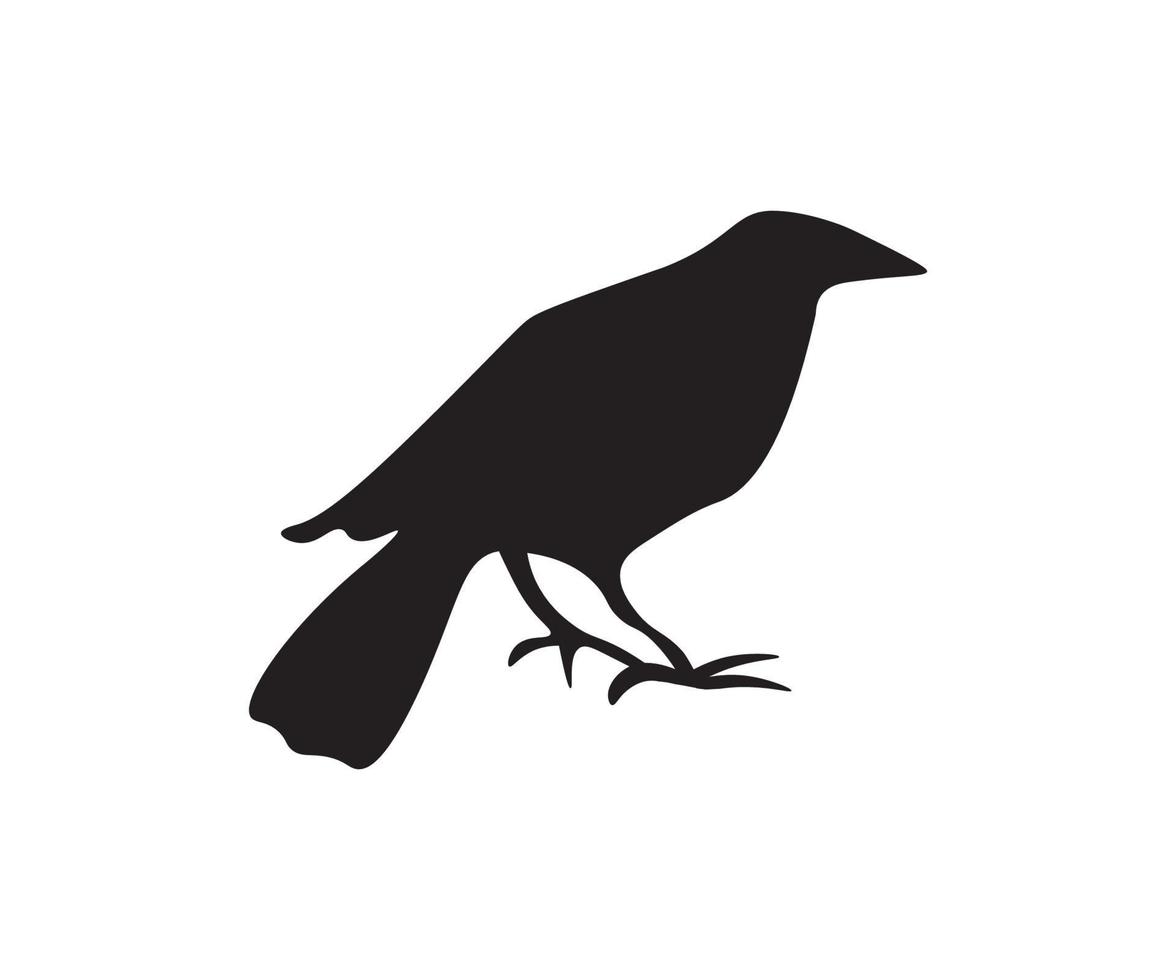 silueta de un cuervo vector
