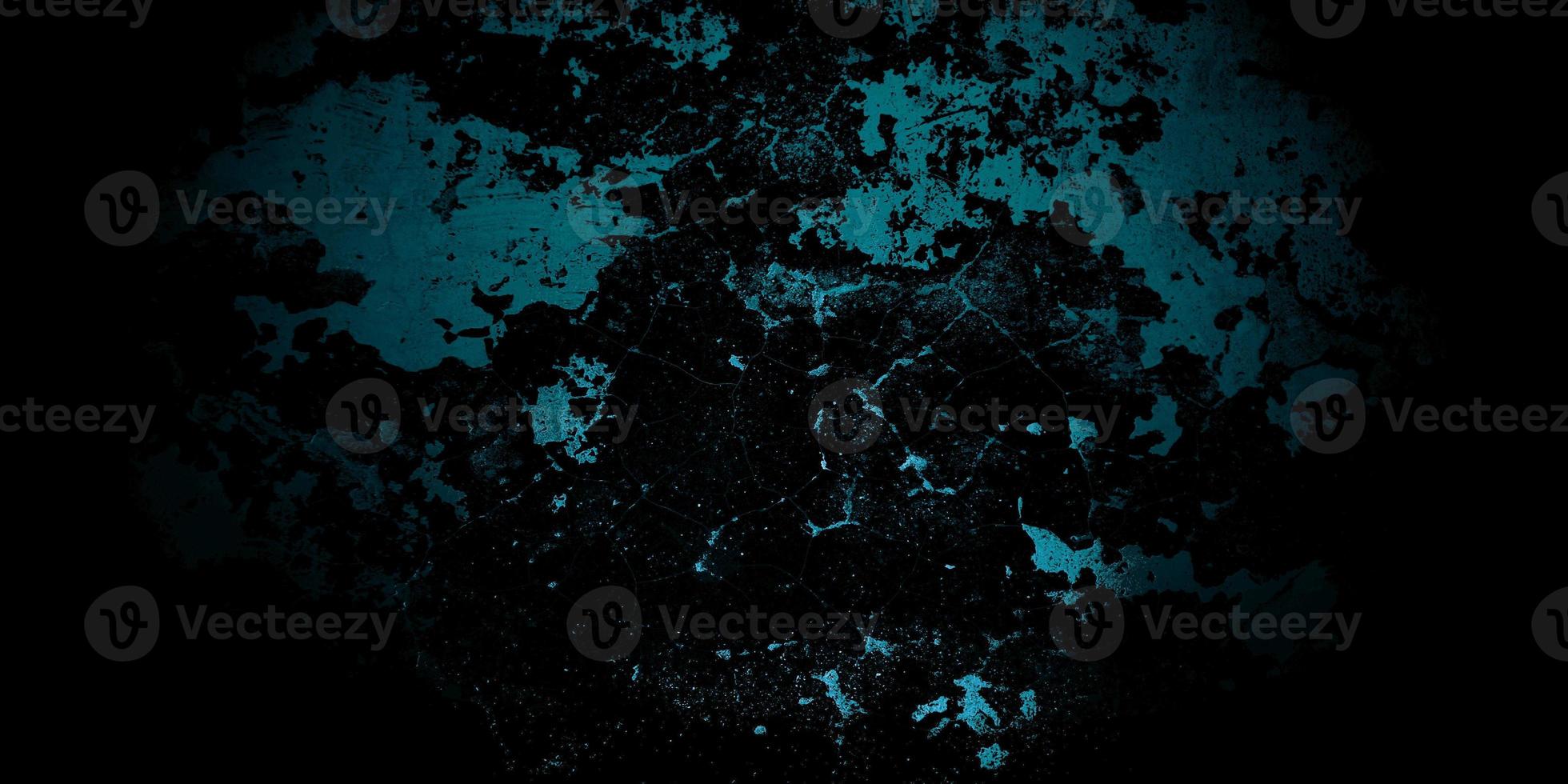 Scary dark blue cracked wall for background photo