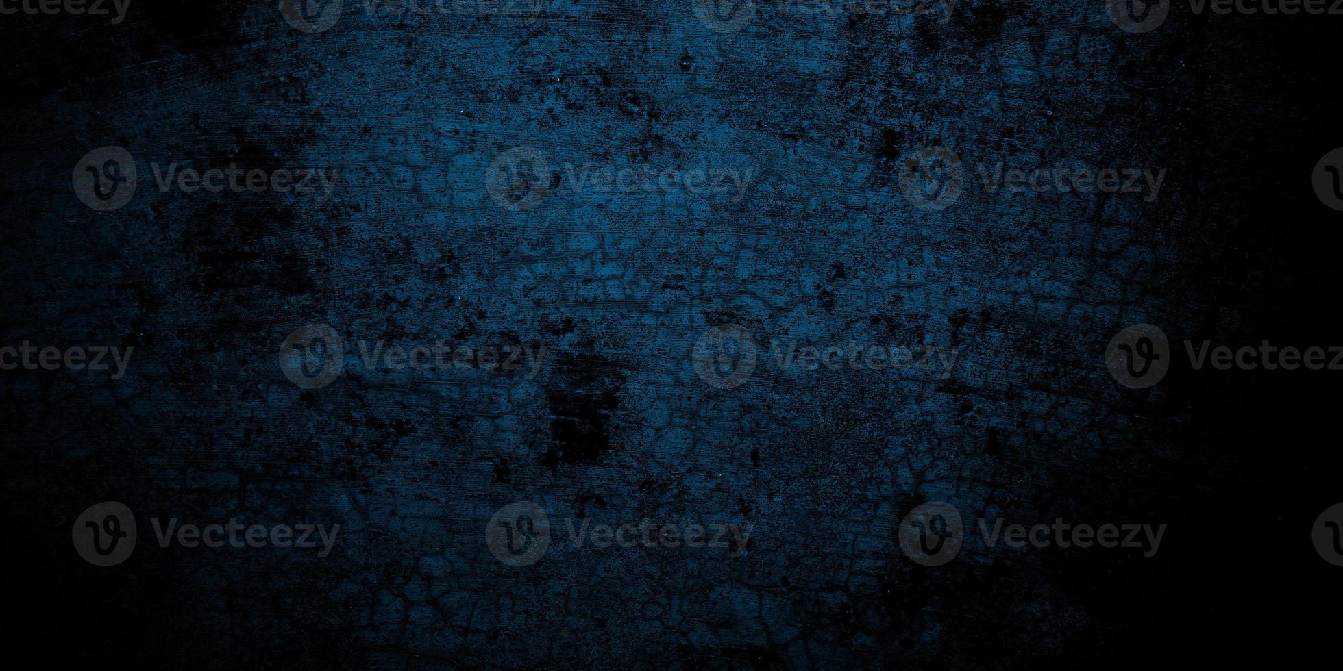 Scary dark blue cracked wall for background photo