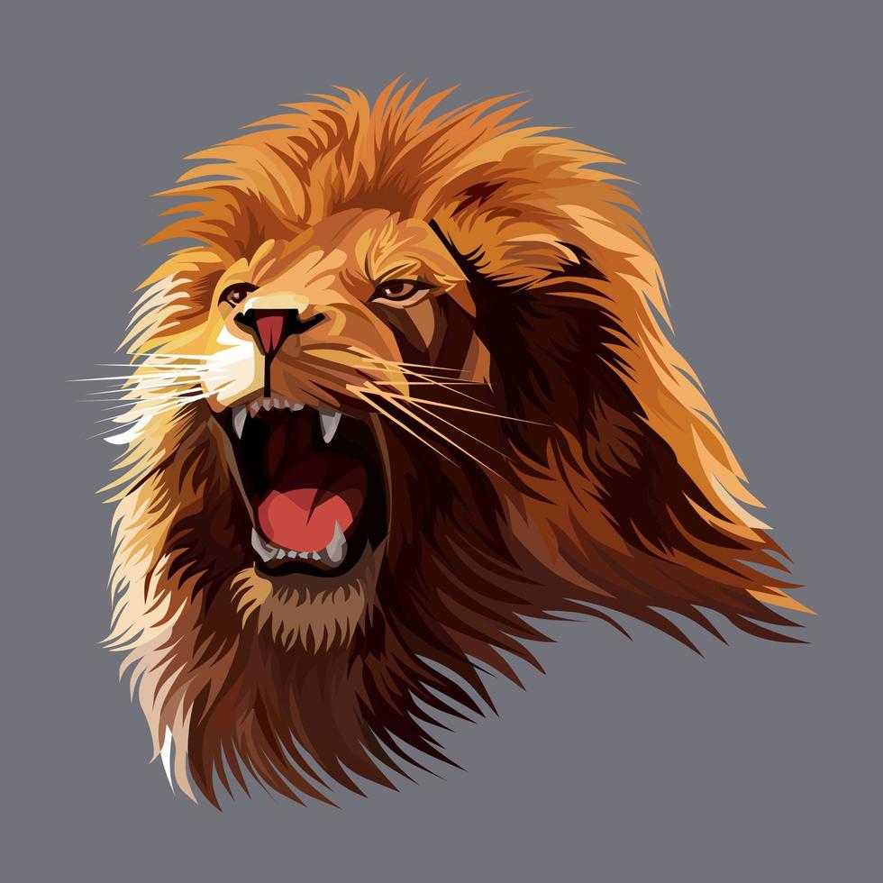 Ilustración de vector de cabeza de león