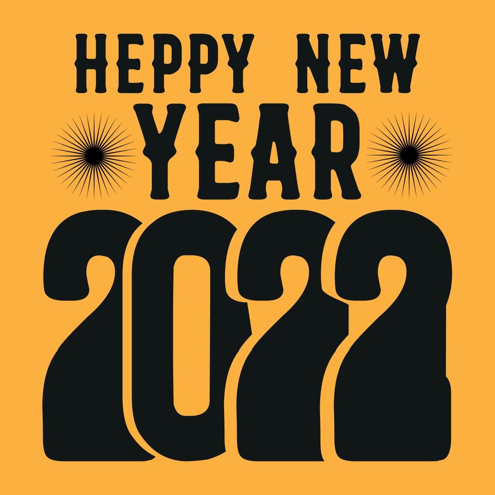 feliz año nuevo 2022 tipografía ilustración vectorial vector