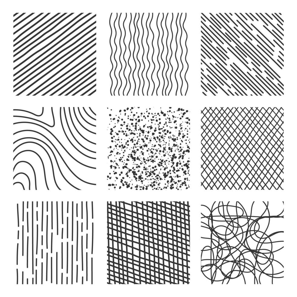 Irregular lines, stripes and strokes in different styles. vector