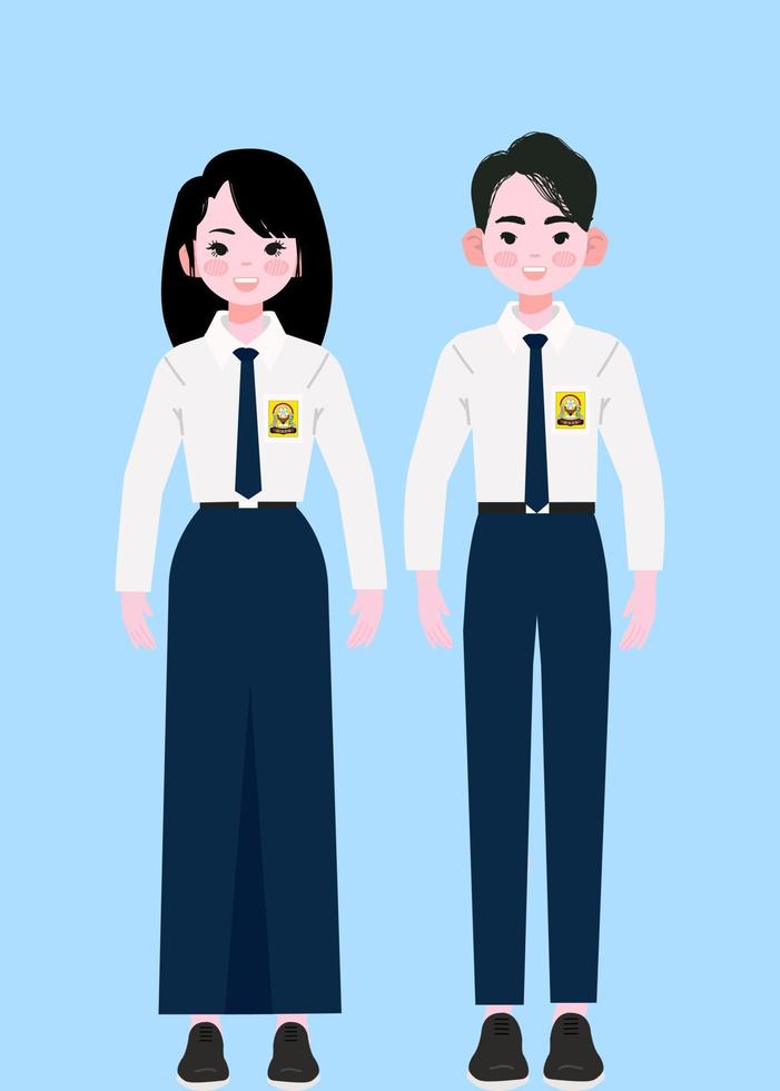 estudiante de secundaria indonesia vector