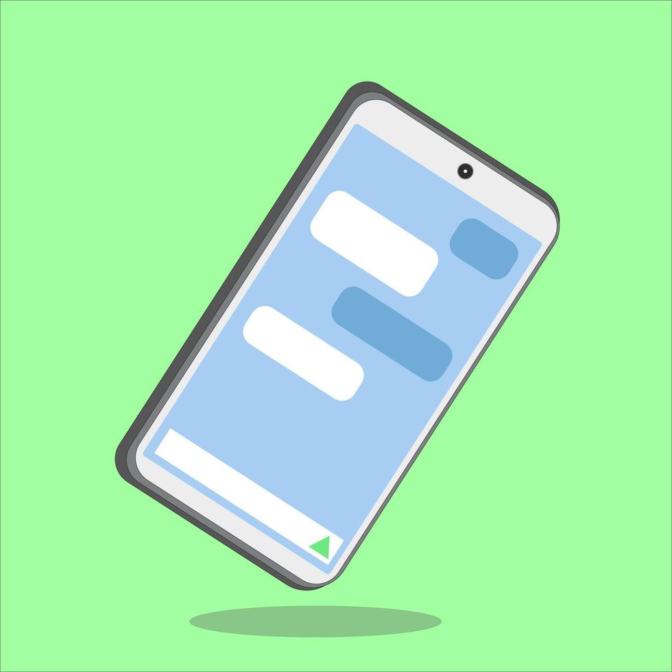 mobile phone flat design mockup illustration template design vector