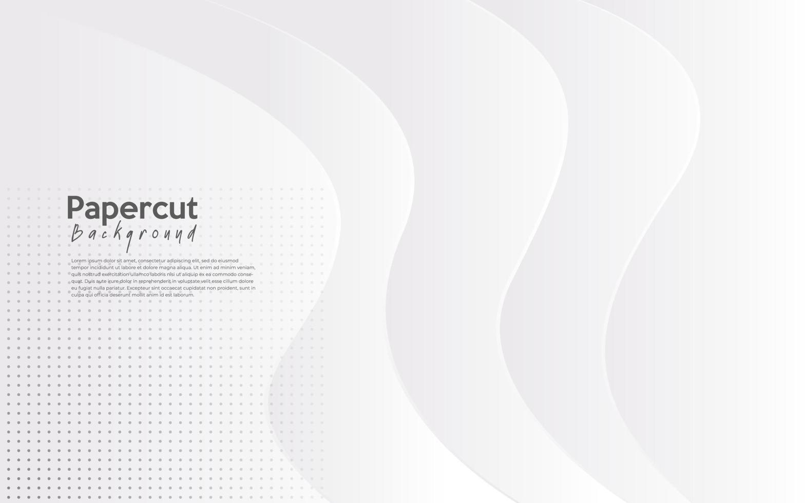 white modern abstract papercut background vector