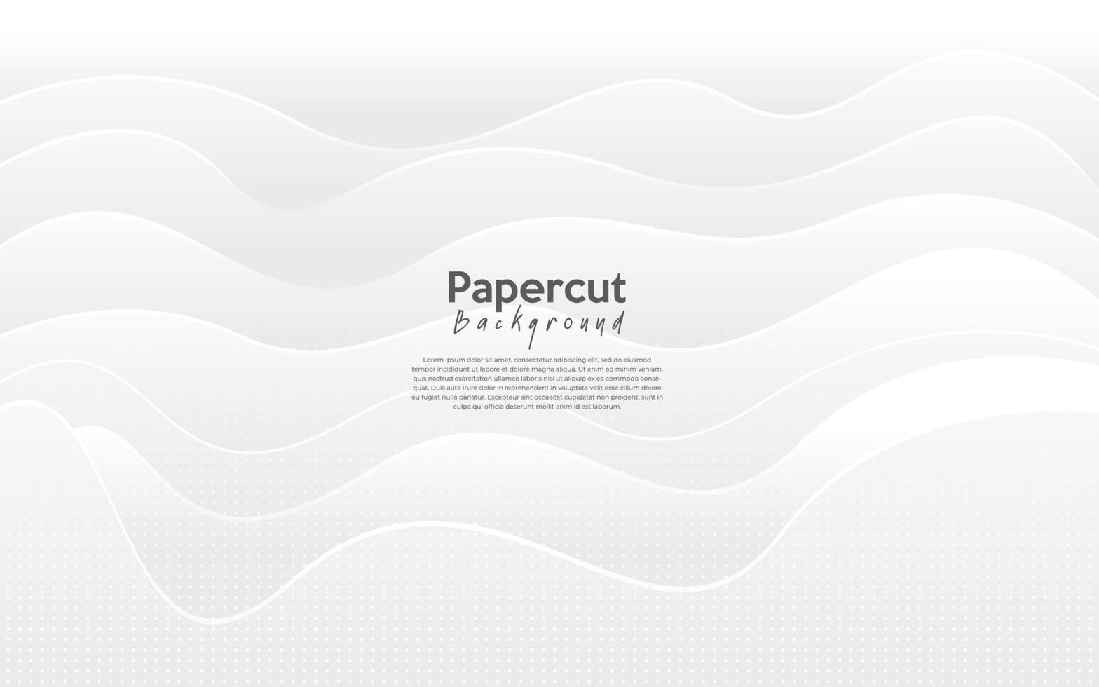 white modern abstract papercut background vector