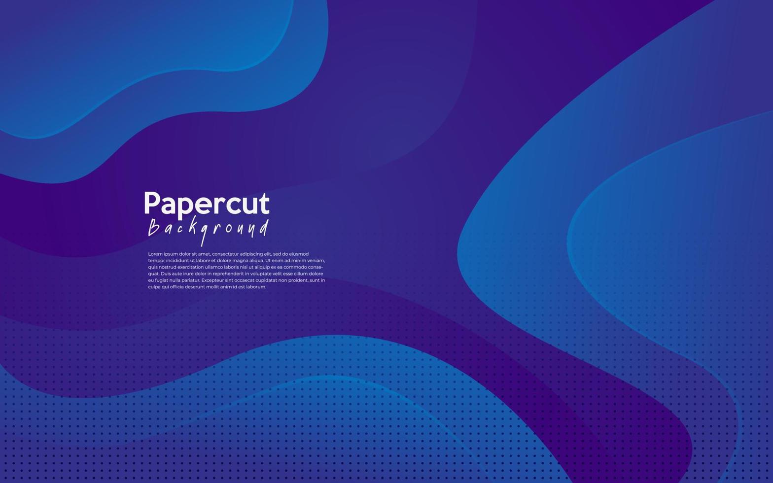 blue modern abstract papercut background vector