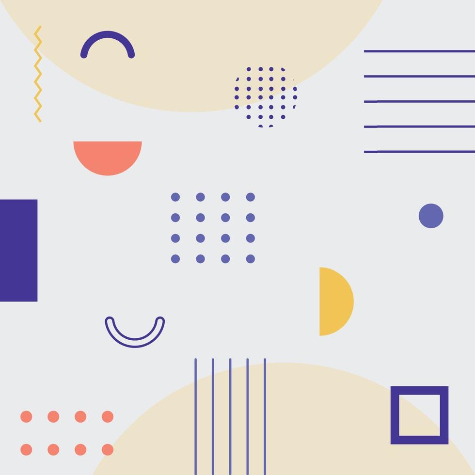 Abstract background with different geometric shapes - illustration vector