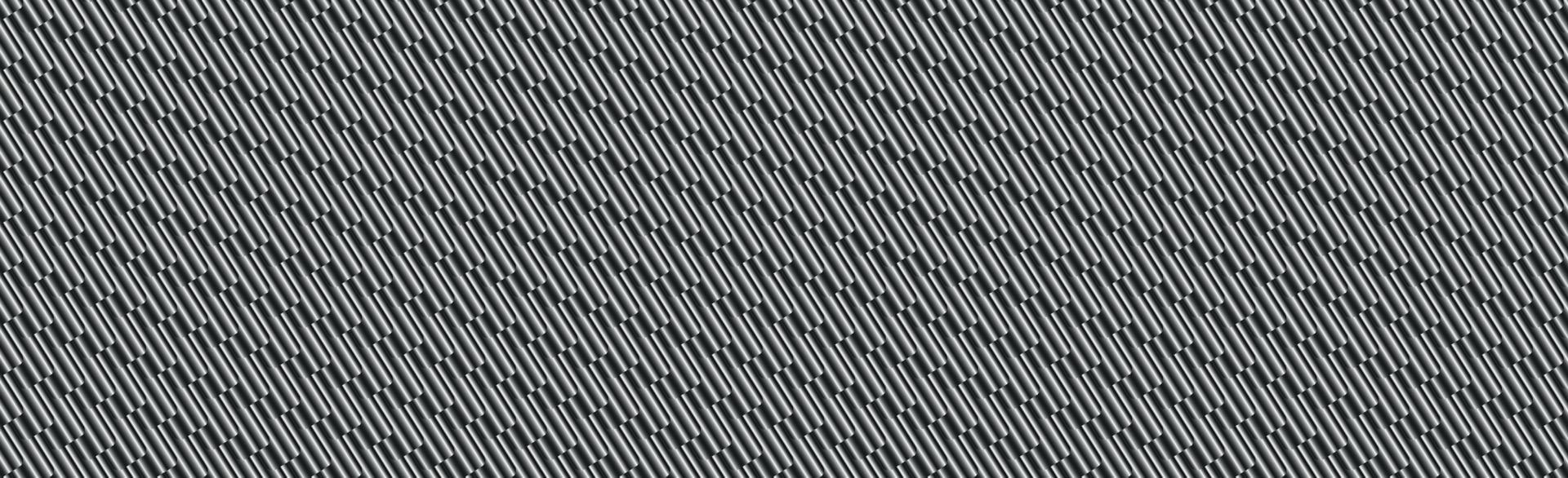 Panoramic texture of black and gray carbon fiber vector