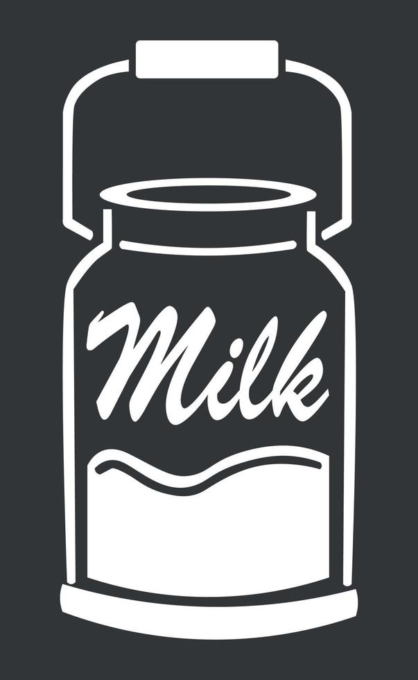 palabra leche estilizada como un elegante logotipo - vector