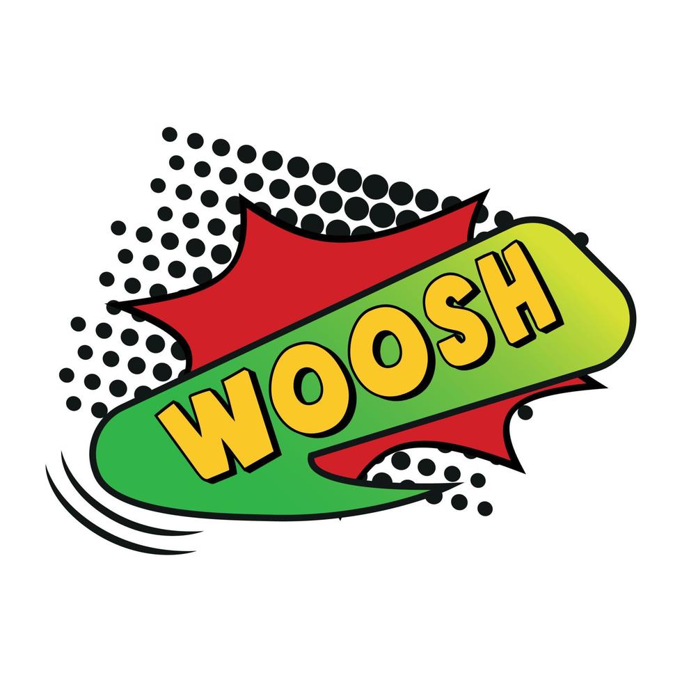 Comic lettering WOOSH on white background - Vector