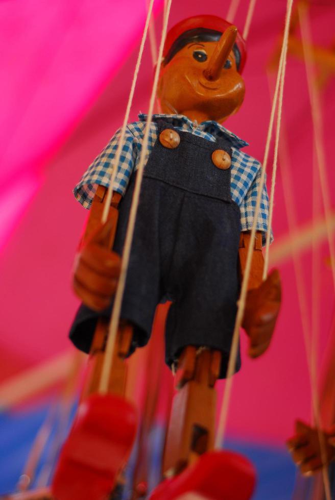 Doll wood Pinocchio handmade puppet photo