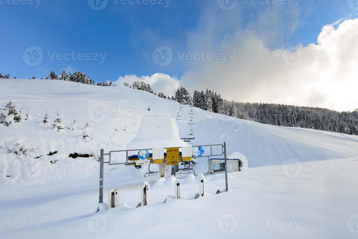 Ski lifts closed to combat the Covid 19 pandemic photo