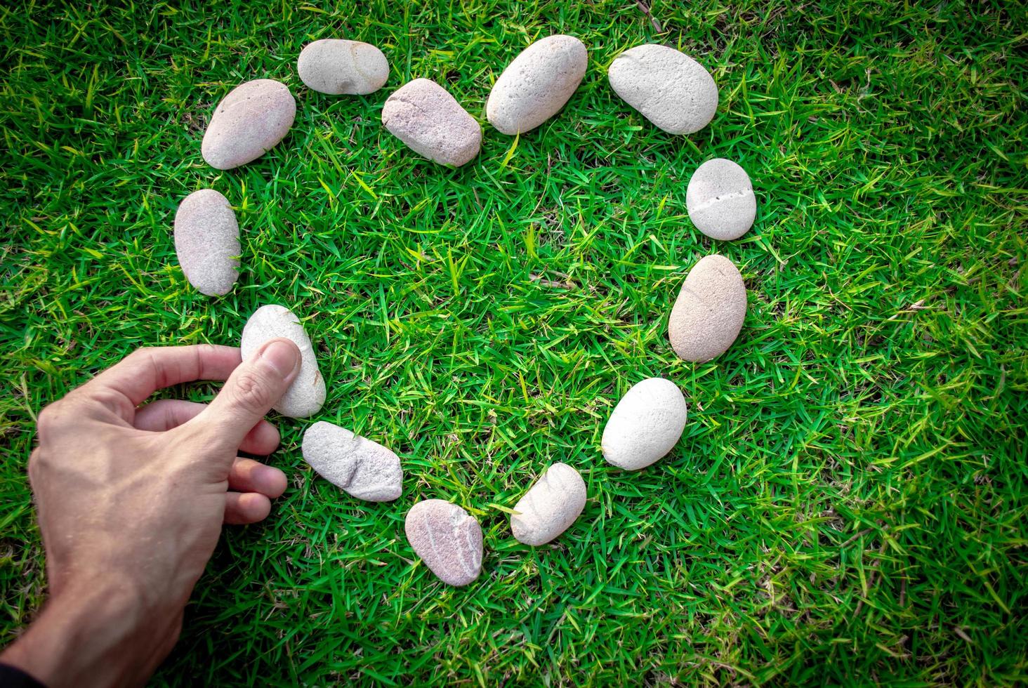 cerrar corazon de piedra foto