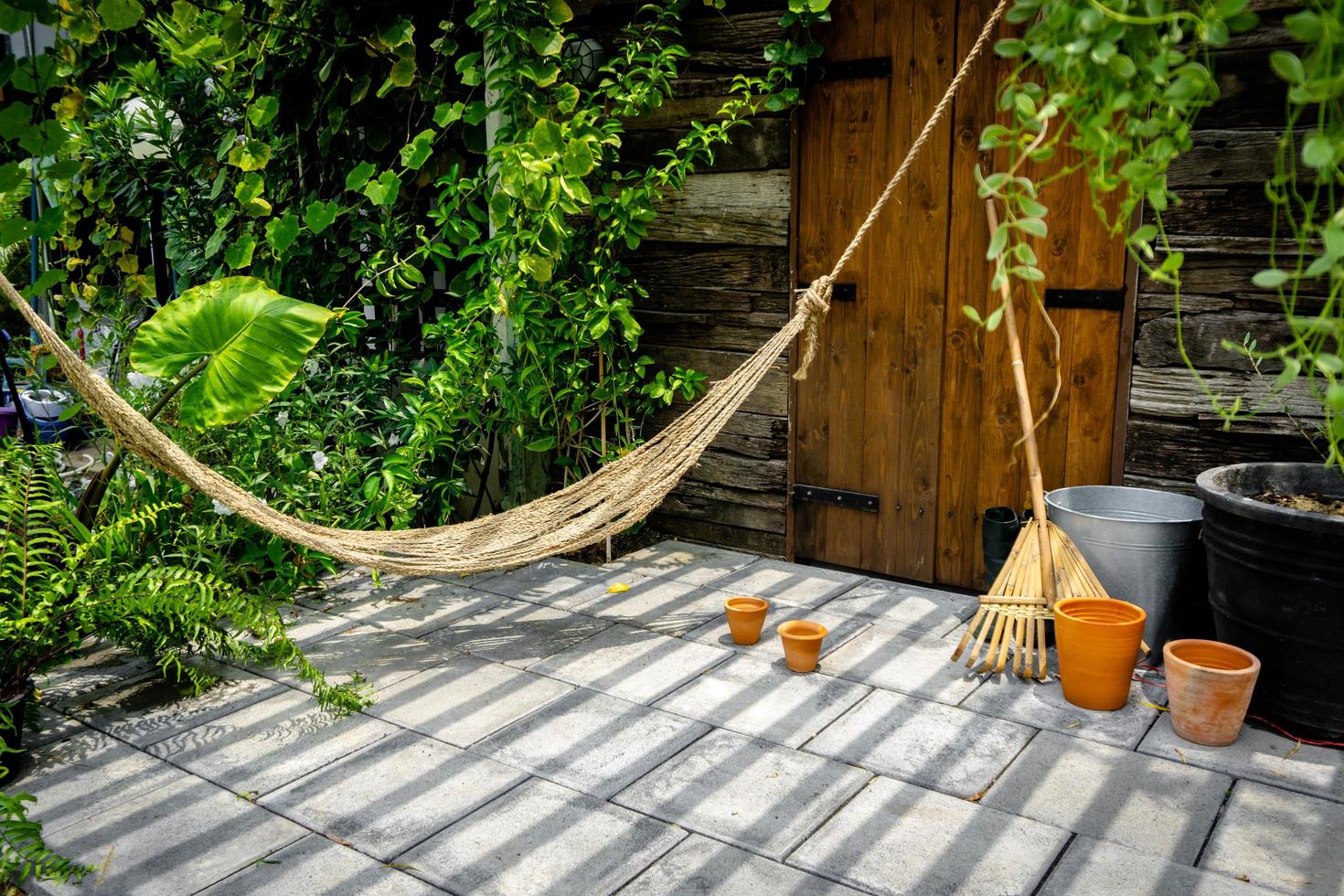 Rope cradle in the home photo