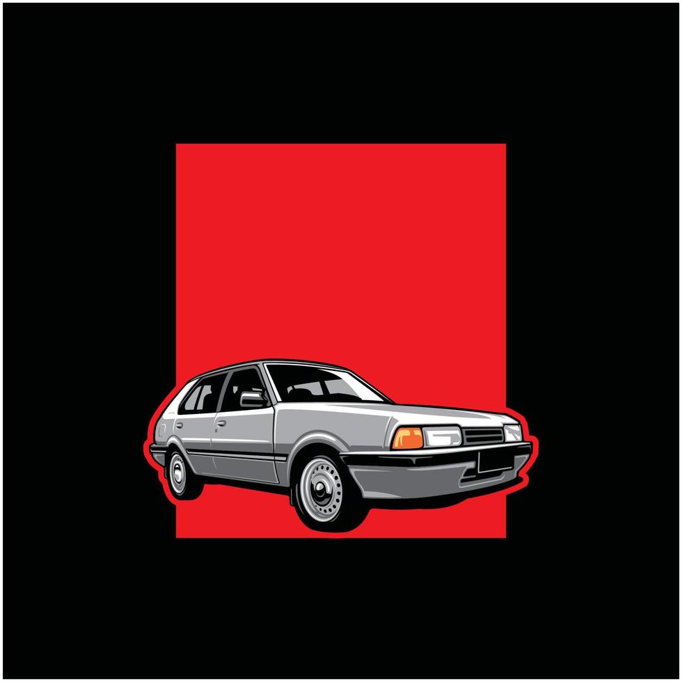 sedan - japan car isolated vector