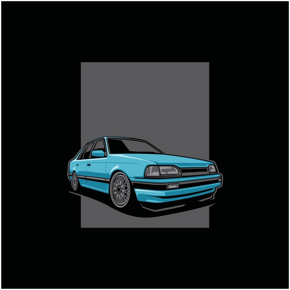 sedan - japan car isolated vector