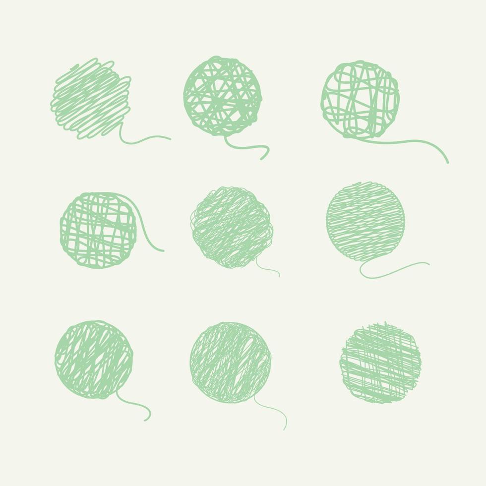 crochet design set vector