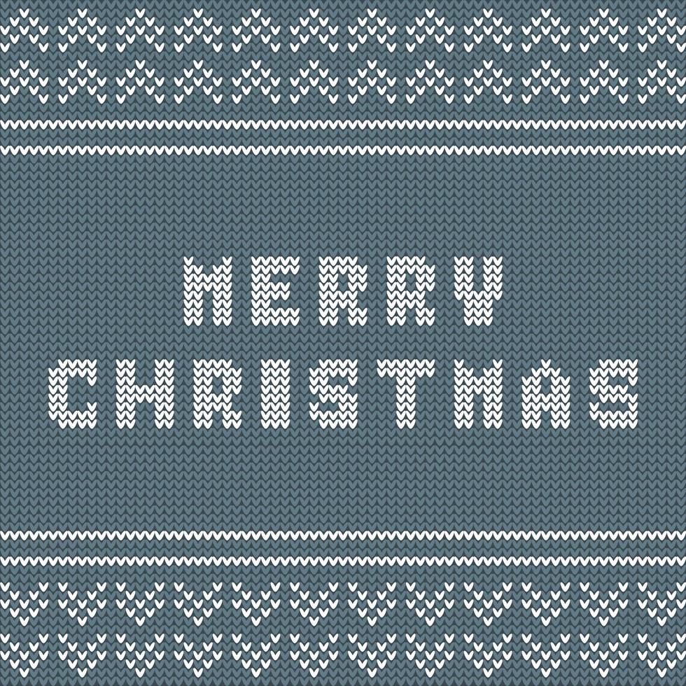 merry Christmas sweater knitting pattern vector