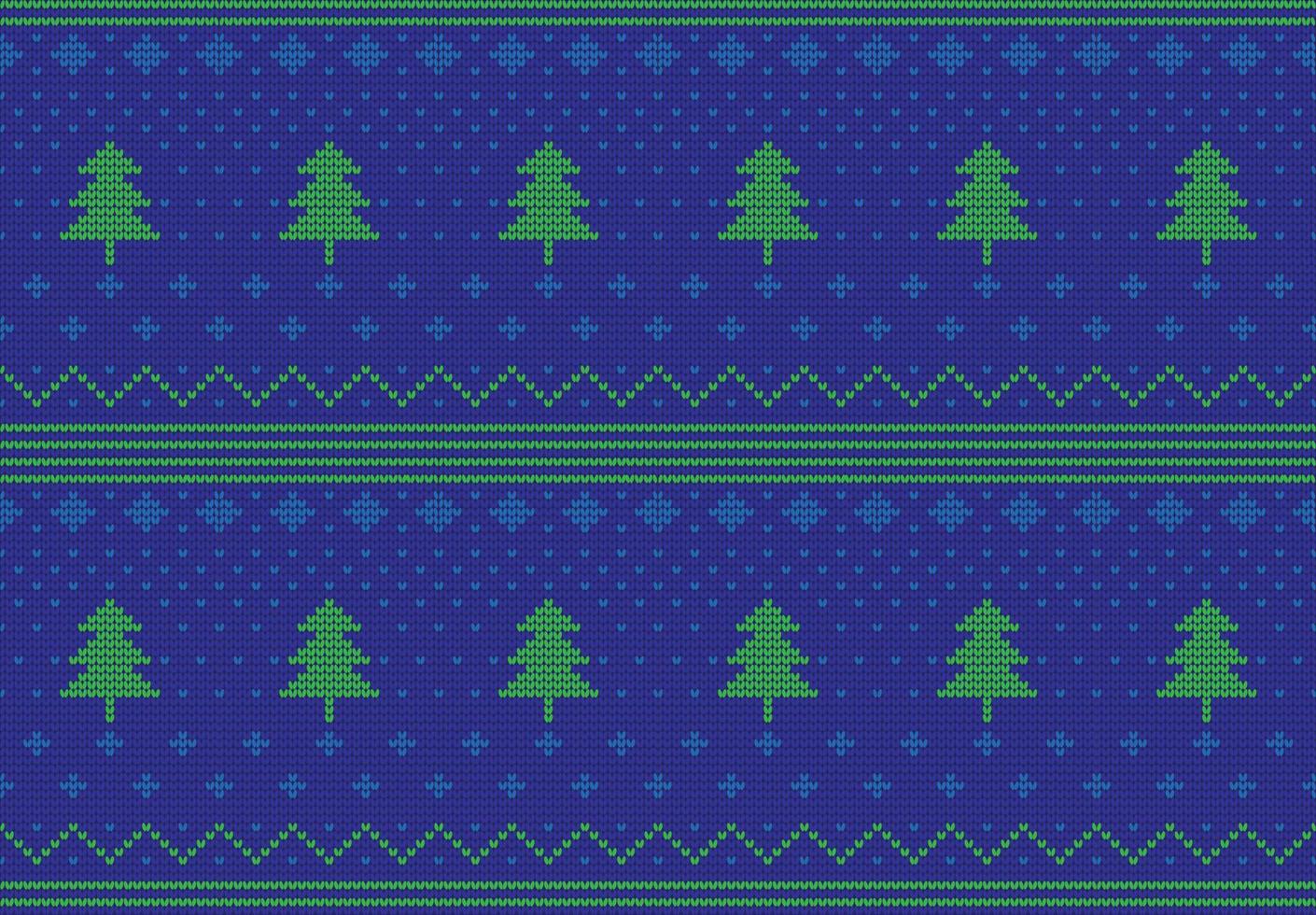 Christmas sweater knitting pattern vector