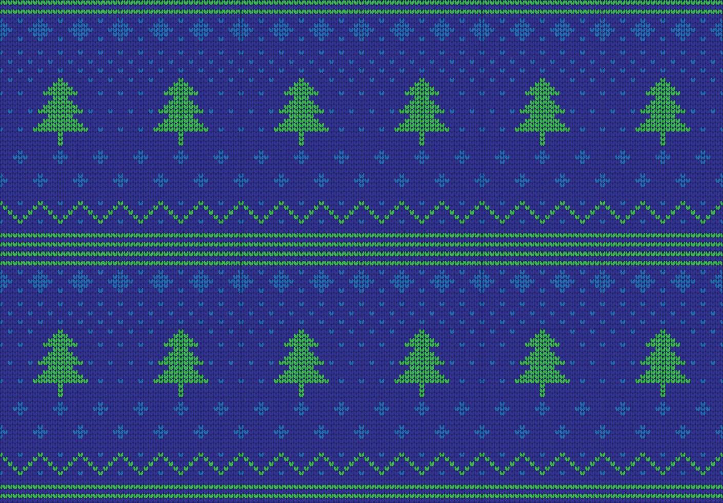 Christmas sweater knitting pattern vector