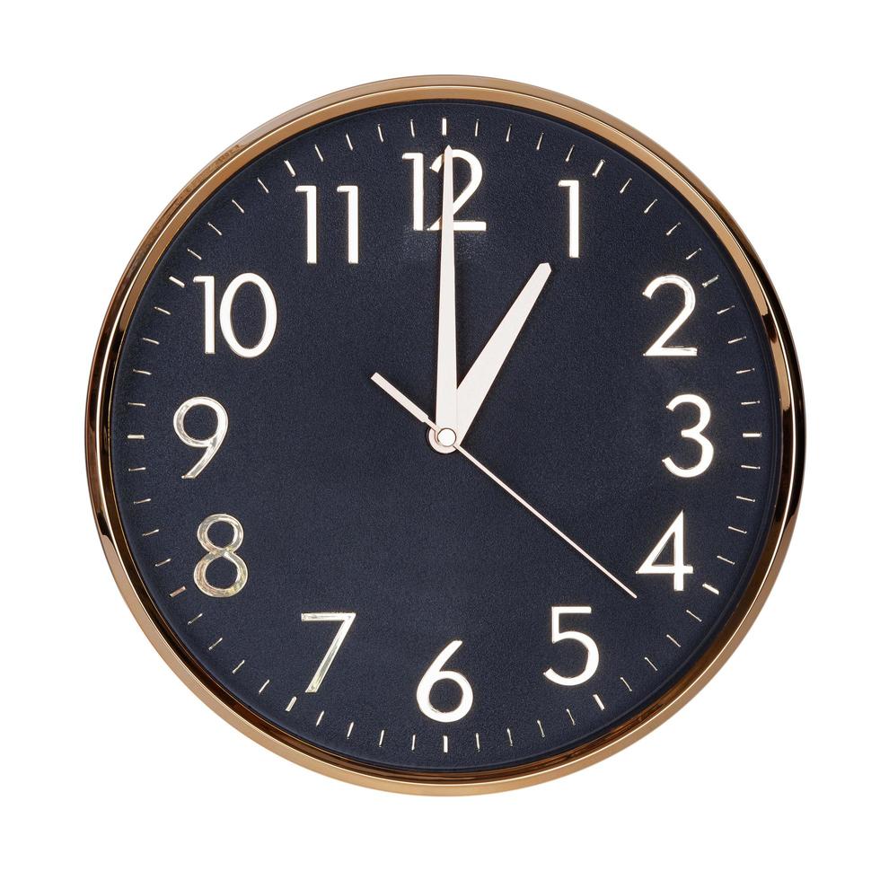 Exactly one hour on the clock face photo