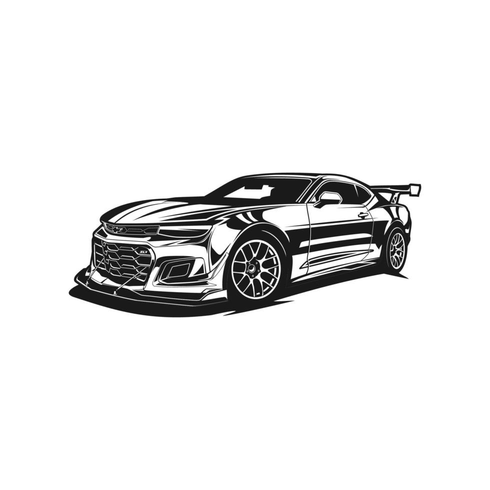 sports car silhouette vector