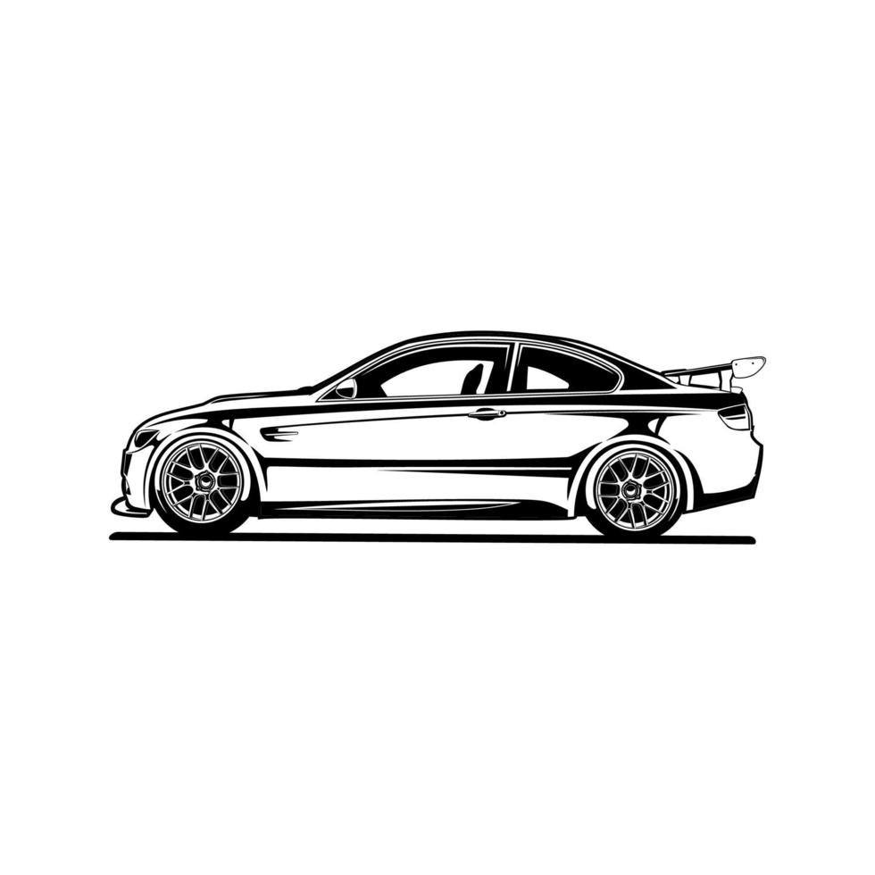sports car silhouette vector